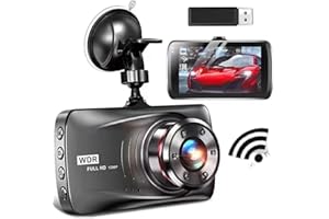 MELEDA Dash Cam 1080P Full HD Car Camera DVR Dashboard Camera Video Recorder In Car Camera Dashcam for Cars 170 Wide Angle WDR with 3.0" LCD Display Night Vision Motion Detection and G-sensor Built-in WiFi