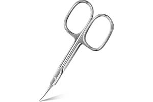 1st Deer Nail Scissors - Stainless Steel Cuticle Scissors for Manicure and Pedicure, Perfect Pointed Beauty Scissors for Eyelash Grooming, Eyebrows, Nose Hair, Finger & Toe Nail Care, 1.0 count