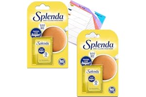 Splenda No Calorie Sweetener Sucralose 1000 Tablets (2 Pack of 500) | Dissolvable Minis | Sugar-Like Taste | Zero-Calorie | Included Jaspem Meal Planner