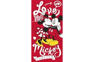 arlis Drap De Plage Ou Serviette De Bain Mickey et Minnie Disney 70 X 140 Cm (Drap de Plage Mickey et Minnie)