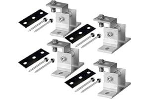 Avoltik Lot de 4 supports pour panneau solaire - Crochets de toit en PV - Pour fixation sur le toit - Panneau solaire réglable en PVC - Support pour panneau solaire pour montage photovoltaïque