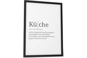 Papierschmiede® Definition: Küche, DIN A4 (21x30 cm), Poster für Wohnzimmer, Schlafzimmer, Küche, Esszimmer, Wandbild Geschenk Wanddeko - ohne Rahmen