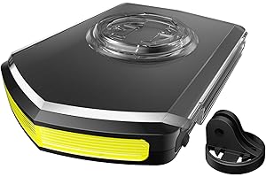 CooSpo BLC100 illuminazione Ciclismo, 5 modalità Luce Lampeggiante di avvertimento Accessori Compatibile con Garmin Ciclocomputer, ricaricabile USB C, supporto per computer da bici a sgancio rapido