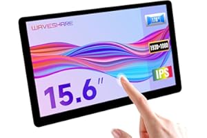 Waveshare 15.6inch Capacitive Touch Screen 1920 x 1080 Pixel LCD with Toughened Glass Cover, HDMI, IPS, compatible with Raspberry Pi/Jetson Nano/PC/Game Console