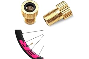 GUNWON 2pcs Bike Bicycle Pump Adapter Valve Copper Adapter,Bike Pump Adapter Converter,Presta Valve Adapter,Bike Pump Adaptor,Presta to Schrader Valve Adapter for Standard Pump or Air Compressor(Gold)