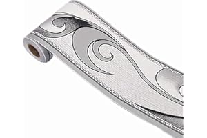 Ssamall Frise murale étanche autocollante grise en PVC pour revêtement mural de salle de bain ou cuisine 10 cm x 10 m