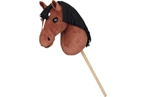 LeMieux Hobby Horse Chancer - Bay Thoroughbred - Detachable Pole - Realistic Head - Perfect for Kids
