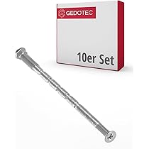 Viti Per Mobili Gedotec M4 Con Manicotto - 30 Mm Per Fori Ø5 Mm, Acciaio Zincato, 20 Pezzi - Foto 5