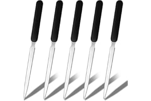 SIYINGSAERY 5 Stück Brieföffner Edelstahl Briefschneider Brieföffner Schwarz Cutter Umschlagöffner mit Kunststoffgriff Messer zum Öffnen von Umschlägen, Büromaterial