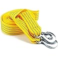 ECVV Tow Rope Heavy Duty Car Tow Rope Strap Belt High Strength Nylon Strap With Strong Metal Hook Towing Cable For Trailer Towing Strap