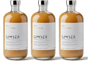 GIMBER Concentrato di zenzero biologico 3x500 ml | 1500ml | Bevanda analcolica biologica a base di zenzero, limone ed erbe | Estratto di zenzero premium