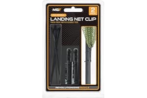 Next Generation Tackle NGT Universal Landing Net Clip - Twin Pack with 6 Cable Ties Included