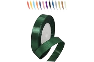 MORAINJAY 15mm Nastro di Raso,23M Verde Scuro Nastro Satin per Confezioni Regalo,Nastri Raso Decorativo per Bouquet da Sposa,Fiocchi per Capelli,Decorazione Torte,Compleanno,Natale,Battesimo