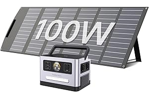Egretech 1200W Centrale électrique portable avec panneau solaire portable de 100W inclus, générateur solaire extérieur de 999Wh