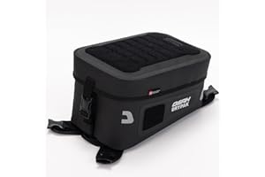 Greanthour Borsa da serbatoio per moto, in poliuretano termoplastico, impermeabile, adatta alla maggior parte delle moto Enduro, Dual Sport e Adventure, borsa per bagagli 6L (nero)