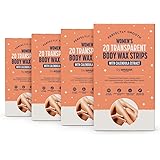 by Amazon, Strisce di cera per il corpo trasparenti con estratto di calendula e 4 salviette post depilazione, 4 unità, confez