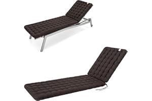 ‎HAVE A SEAT LIVING HAVE A SEAT Living - Sonnenliege Auflage Luxury | 200x60 cm - Bequeme Gartenliege Auflage, 8 cm Dick - Waschbar bis 95°C, Orthopädisch, Wetterfest - Made in Germany (200x60 cm, Braun)