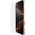 Belkin ScreenForce TemperedGlass iPhone 16 Pro Screen Protector, crystal clear, scratch-resistant tempered glass, bubble-free application, full screen coverage for iPhone 16 Pro, 2-pack