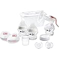 Tommee Tippee Breastfeeding Starter Kit, Manual Breast Pump, 150ml Baby Bottles, Newborn Soothers, Milk Storage Lids, Breast Pads, Microwave Steriliser Box Pod, Breastmilk Storage Pot
