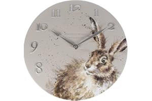 Wrendale Designs by Hannah Dale - Bright Eyes Hare Wall Clock - 30cm Diameter