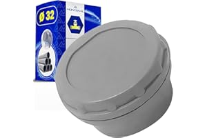 Bouchon Canalisation PVC avec Filetage Ø 32 mm pour de Tuyaux D'évacuation - Garantie de 10 Ans - MONTERAL