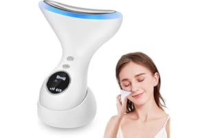 TARSWESI Dispositivo di Bellezza Antirughe, Lifting del Collo, Dispositivo di Massaggiatore del viso con 4 modalità, Riduce il Doppio Mento, Massaggio viso EMS per il Sollevamento e il Rassodamento Anti-Età