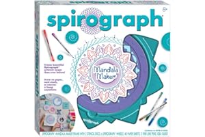 Silverlit - SPIROGRAPH Créateur de Mandalas - Loisirs créatifs - Set d'activités - contient : un cadre, 2 pochoirs, 6 petites roues crantées, 5 stylos et 40 feuilles A4 - A partir de 8 ans