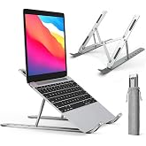 Coverzone Notebook Standı 2in1 Katlanabilir Taşınabilir Folding Al&uuml;minyum Diz&uuml;st&uuml; Bilgisayar Standı A&ccedil;ısı Ayarlanabilir 7 Kad