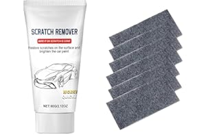 EHIOG Pasta Ripara Graffi Auto | Kit Completо con 6 Panni in Microfibra Nano + Lucidante 60g | Rimuove Graffi, Aloni d'Acqua e Sporco Superficiale | Effetto Coprente e Protettivo