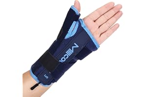 Willcom Daumen Handgelenkschiene mit Metallschiene Stabilisator, Handgelenkstütze Zur Linderung von Tendinitis, Arthritis, Karpaltunnel, Schmerzen im Entzündung für Männer Frauen (S, Linke)