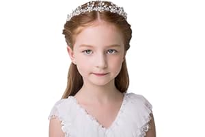 IDEAL SWAN Tocados de Boda Díadema Novia Pelo Novia Tiara Adornos Corona Flores Perla y Cristal