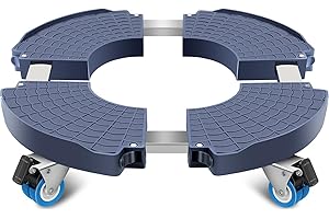 Linkax Plataforma con Ruedas, Ajustable Ø 35-48cm, Capacidad de Carga 150 kg, Soporte para Macetas con Ruedas para Macetas Exterior Grandes Soporte Plantas Interior Bombona Butano Base Sombrilla