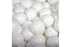 MEOWBABY 500 ∅ 7Cm Balles pour Piscine À Balles Bébé Adapté aux Enfants Plastiques Boule pour Bebe Parc Jouets pour Les Tout-Petits Fabriqué en UE Colorées Blanc
