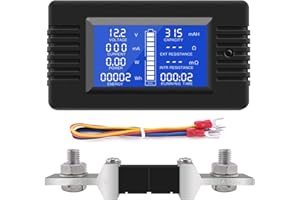 YOJOCK DC Monitor Baterii 0-200V 0-100A Cyfrowy Tester Baterii Wyświetlacz LCD DC Bateria Monitor Miernik Woltomierz do Samochodów RV układ słoneczny (PZEM-015+300A shunt)