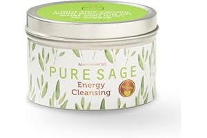 PURE SAGE MAGNIFICENT 101 Świeca z czystej białej szałwii, do oczyszczania energii w domu, usuwa negatywną energię, oczyszczanie i uzdrawianie czakr - naturalny wosk sojowy (czysta biała szałwia, 170 ml)