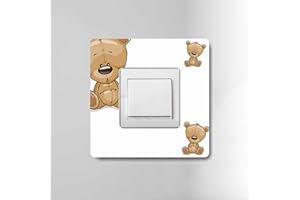 Tapetenschutz Martha von EDS-Werbemedien für Kinder Dekorrahmen Wandschutz Tapetenschoner Lichtschalter Acryl Schalter (1-fach Rahmen, Bärchen Bruno)