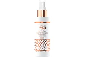 Skinny Tan Tan & Tone Self Tan Oil - Streak Free Natural Looking Fake Tan with Coconut Oil, Enriched with Guarana Extrac