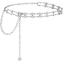 Amabro Ceintures Dorées Pour Femme, Chaîne En Strass, Ceinture