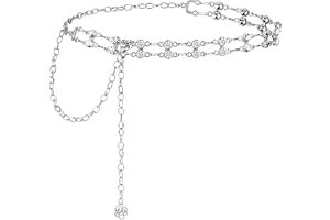 Cintura Elastica Donna Con Fiore Di Strass - Larga, Elegante, Per Abiti E Vestiti, Taglie S-XXL