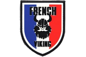 TOPT CELTE Patch PVC Viking Drapeau Français France 3D Crâne Breton Celtique Rune Celtique 9x7cm Biker