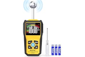 Medidor de Humedad MESTEK Humidímetros 20-40mm Digital sin Pin Detector de Humedad Portátil Humedad Medición Pantalla LCD Alarma para Madera, Paredes, Hormigón, Ladrillo y Materiales de Construcción