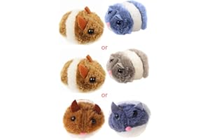 HOT SHOT TOOLS GUOJFEN Pull String Mouse Vibrating Movable Interactive Toy Fluffy Plush Mice for Cats Kitten Pets