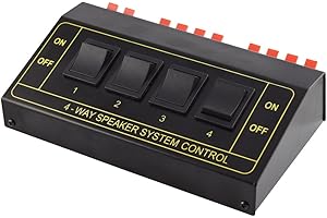 BestPlug Boîtier de contrôle 4 Boutons pour 8 Haut-parleurs