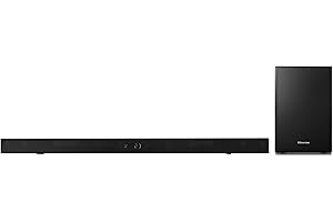 Hisense HS2100 Soundbar 2.1, 240 W, cienki subwoofer zewnętrzny, bezprzewodowy subwoofer, obsługuje Dolby Digital i DTS Virtual:X, Bluetooth, HDMI, USB, optyczne wejście audio