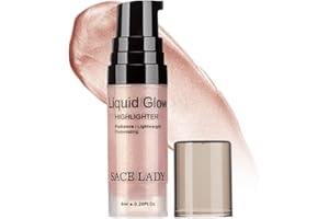 LUCOSS Highlighter Liquide Fond de Teint Visage, Surligneur liquide Lueur Illuminateur Lèvres Faciales Illuminez Ultra Smooth Maquillage Surligneur - Illuminateur de visage, pommette, zone T, pont du nez -02