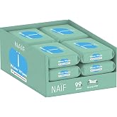 Na&iuml;f Caja de Toallitas Naturales sin Pl&aacute;stico para Beb&eacute;s y Ni&ntilde;os, sin Perfume, 432 Toallitas (8 x 54 Toallitas), 100% vegano