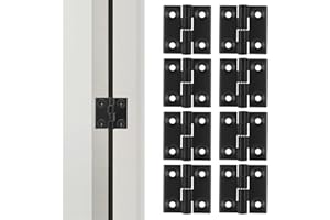 SDFLKAE Lot de 8 charnières pliantes noires en acier inoxydable pour portes en bois, fenêtres, armoires, portes de jardin, portes de jardin