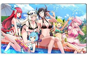 Mlikemat New Playmat Dragonmaid Girls TCG CCG Trading Card Game Mat Desk Mouse Pad No Zones + Free Bag (ZD039-337-K)
