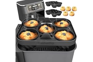 ZauberFry Mini Gugelhupf Backform, kompatibel mit Ninja AF400EU, AF451EU, AF500DE und SL400EU Heißluftfritteuse, Zubehör, Kuchen, Muffins, Brownies Backen
