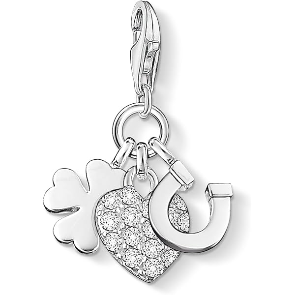 Pendentif Charm Thomas Sabo Serpent émail à Froid Noir, Argent